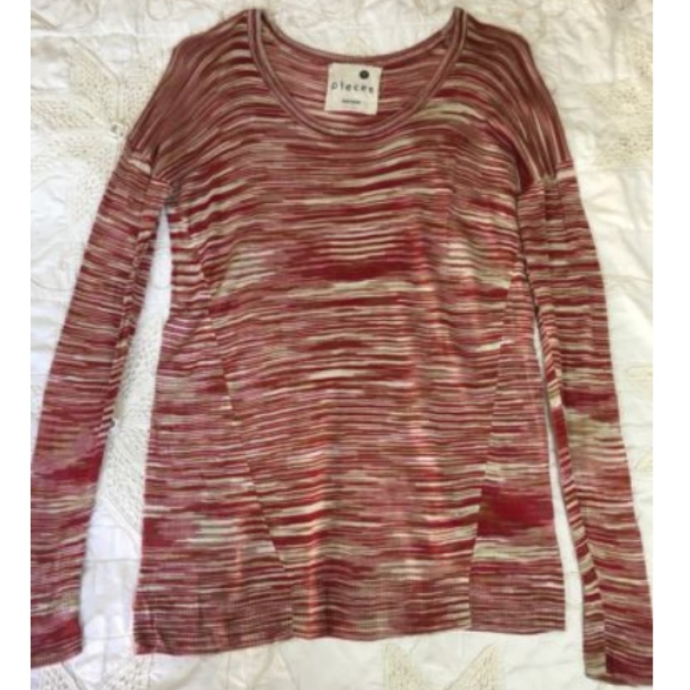 kensie Long-Sleeve Top Henley Medium